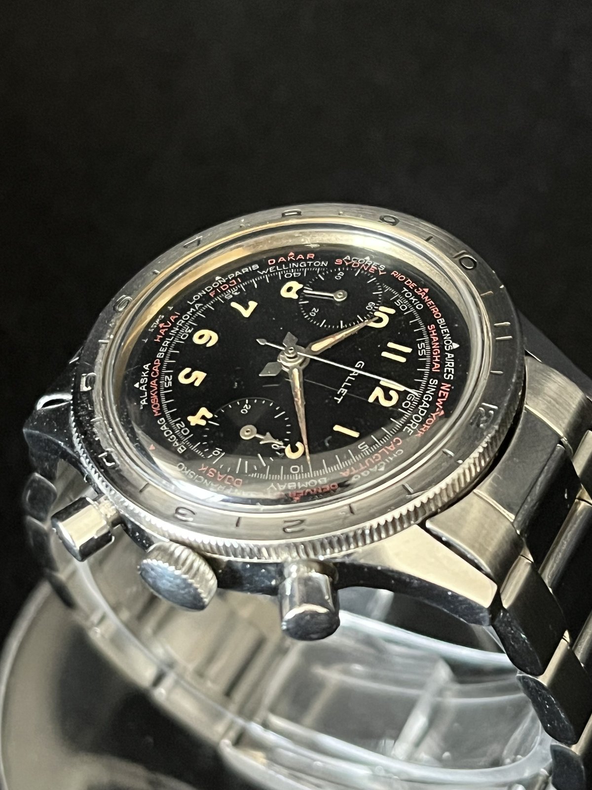 ギャレット Gallet フライング オフィサー ヴィンテージ クロノグラフ