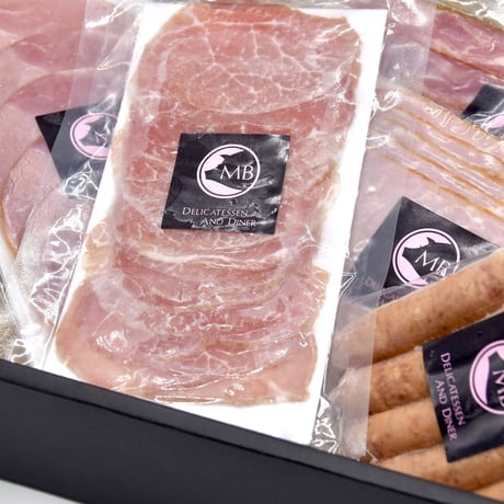 【松阪豚】加工品セット 5種各1パック　松阪豚／ソーセージ／ロースハム／プレスハム／バラベーコン／モモ肉生ハム／豚肉精肉専門店