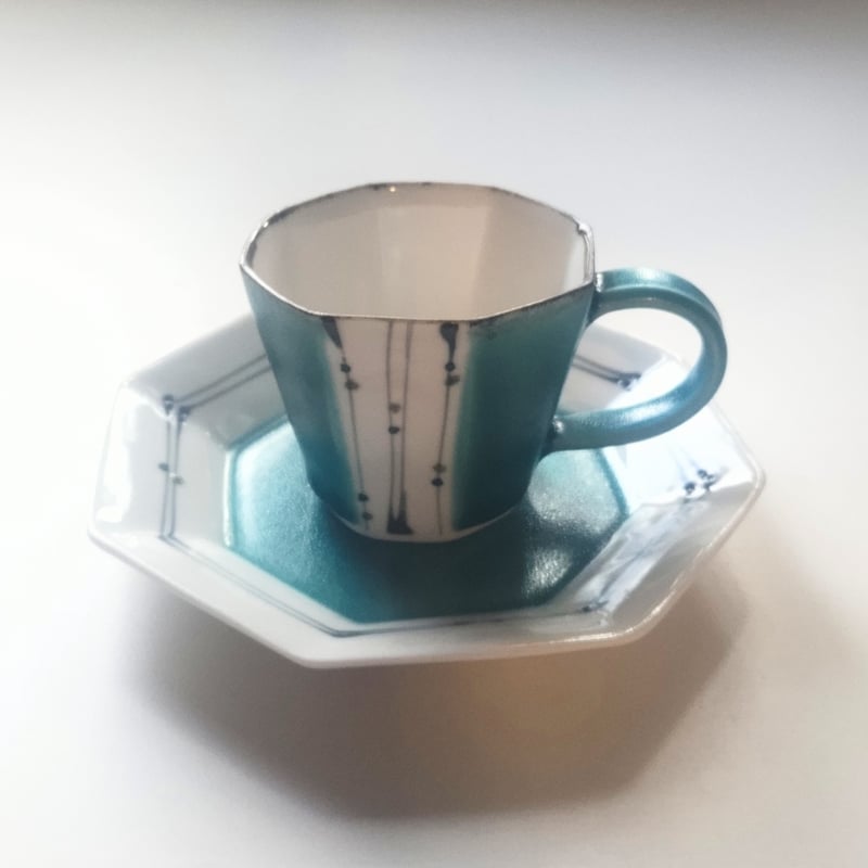 面取りコーヒーカップ／ソーサー | 陶磁器工房ルバルテ
