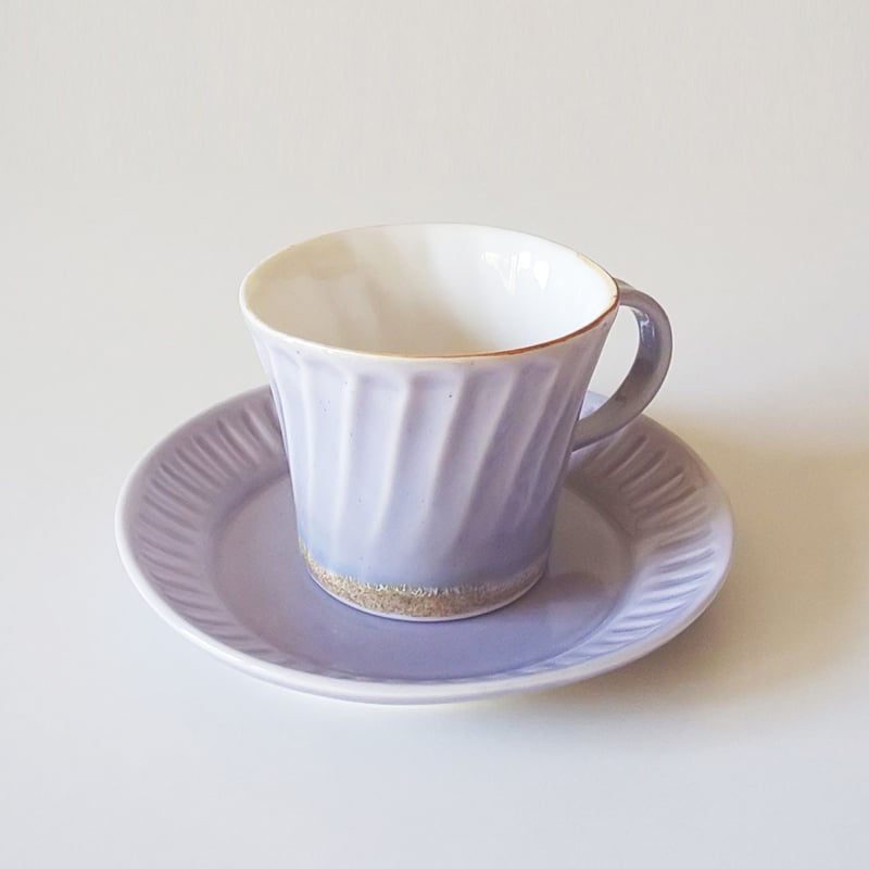 縞コーヒーカップ／ソーサー | 陶磁器工房ルバルテ