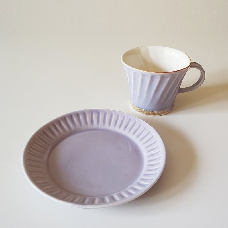 縞コーヒーカップ／ソーサー | 陶磁器工房ルバルテ