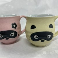 たぬきマグカップセットB（黄色・ピンク）