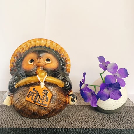 ガマグチ狸　5号　茶色