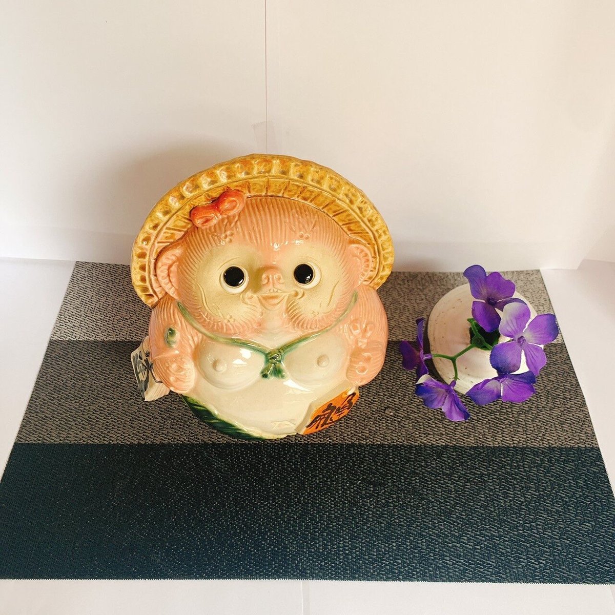 お願い狸 7号（メス）桃色 | たぬき村オンラインショップ