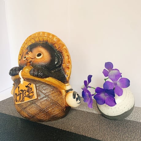 ガマグチ狸　茶色