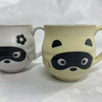 たぬきマグカップセットA（黄色・白）