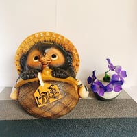 ガマグチ狸　茶色