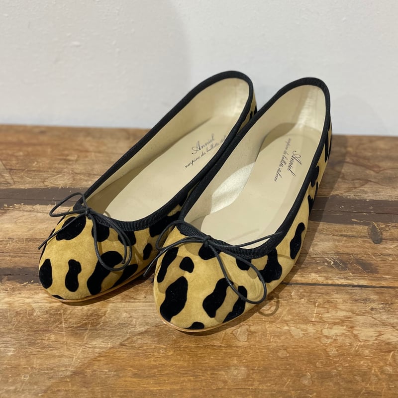 アニエル　バレエシューズ 黒 クロスストラップ38 Dot＆Stripes CHILD WOMAN バレエシューズ パンプス ANNIEL 革