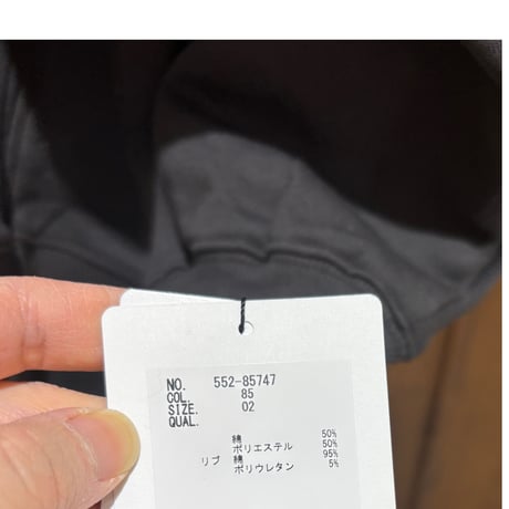 CLOCHE  サイドジップ無地スウェット