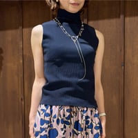 CLOCHE  ハイネックニットタンク(チャコール)