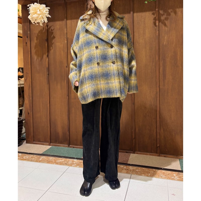 CLOCHE チェックシャギーコート | selectshop_freedom STORE