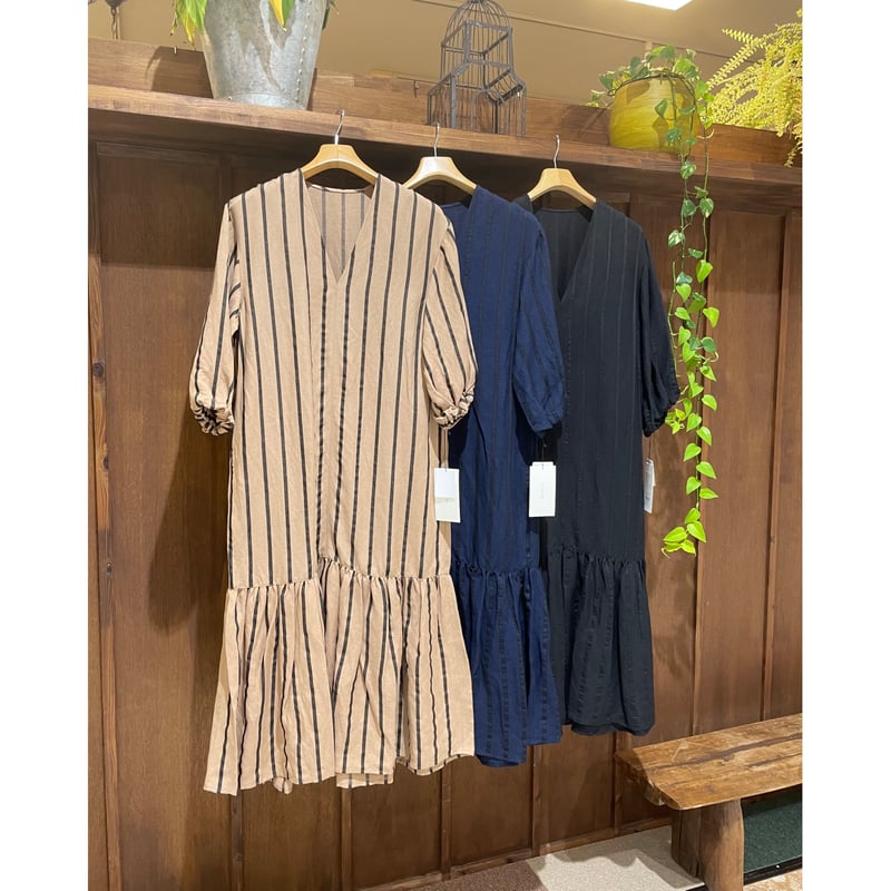 CLOCHE リネンストライプワンピース | selectshop_freedom STORE