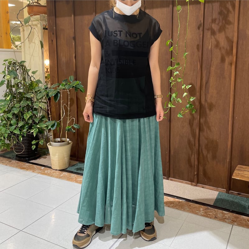 JUDDYCORN コットンオーガンジーフロッキートップス