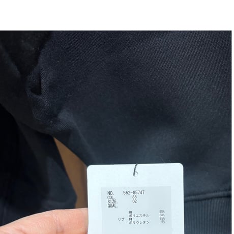 CLOCHE  サイドジップ無地スウェット