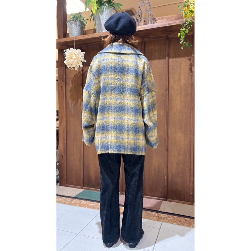 CLOCHE チェックシャギーコート | selectshop_freedom STORE