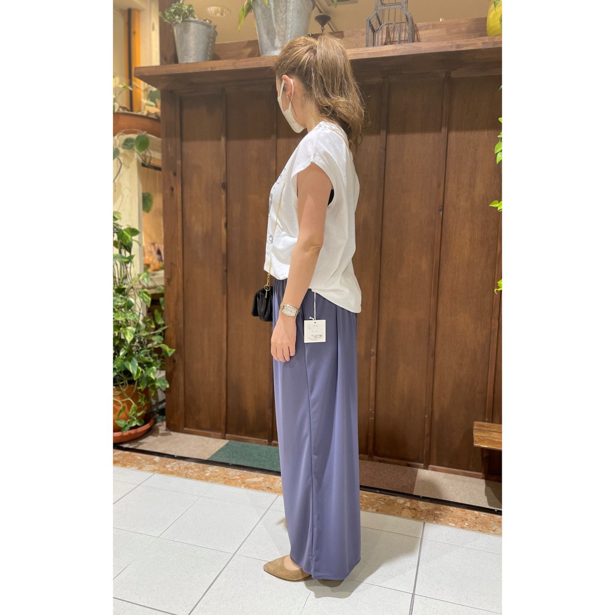 CLOCHE クロシェ MANTECO モヘヤコート チェック ベージュ