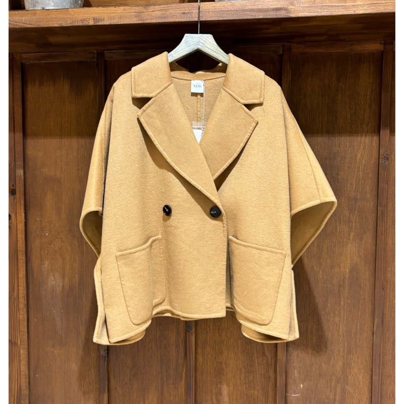 新品未使用YENN DOUBLE FACE CAPE JACKETキャメル