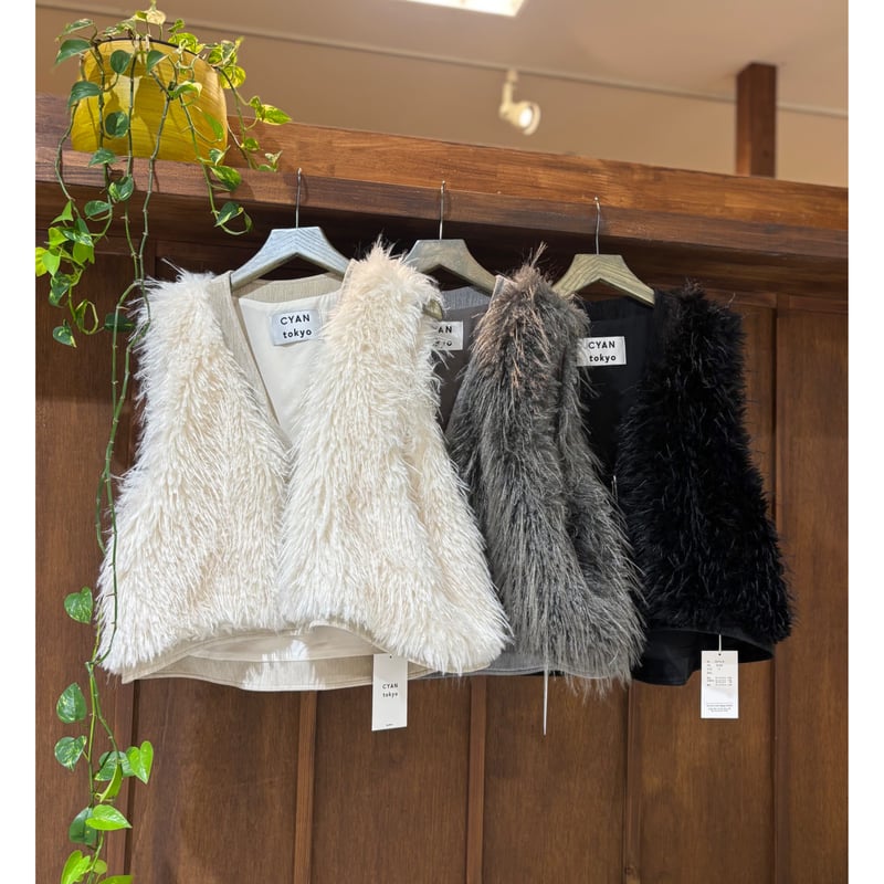 CYAN TOKYO ミックスファーzipベスト | selectshop_freedom