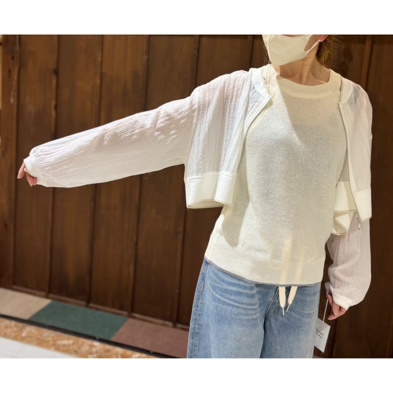 UN3D マルチストライプショートブルゾン　春夏秋 UN3D マルチストライプショートブルゾン 春夏秋