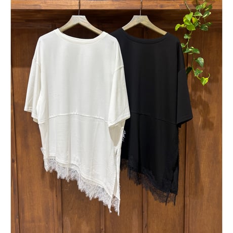 CLOCHE  レースドッキングTee
