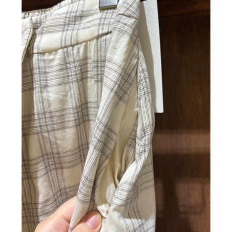 CLOCHE   アシメラップコットンチェックスカート