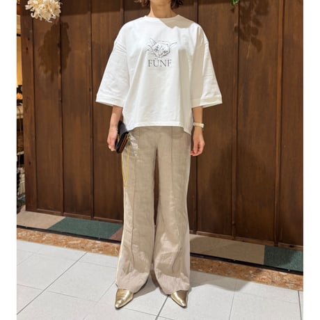 CLOCHE  キャットプリント7分袖Tee