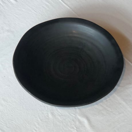 【暮らしの道具】 -カレー皿26cm-　黒照（クロテラス）