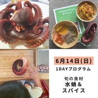 【学ぶ】１Dayプログラム　6月14日(日)開催　「４種類のスパイスをつかってシーフードタコカレーを手作りしよう！」
