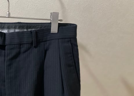 giorgio armani stripe double set up suit