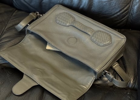 bottega veneta leather Intrecciato shoulder bag