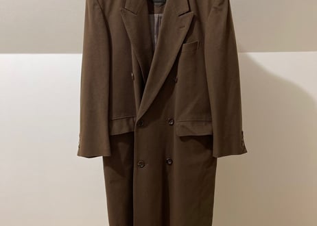 80s cashmere wool double chesterfield coat
