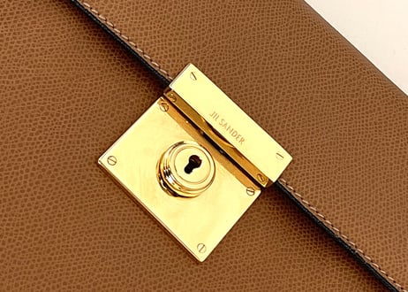 jilsander leather bag brown