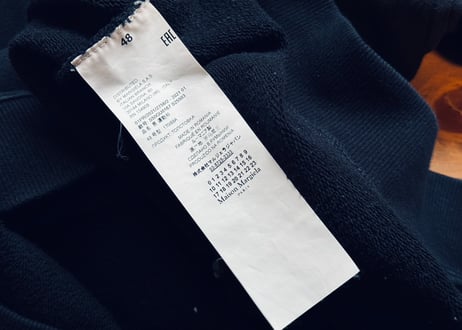 maison margiela 2021aw logo reverse over size hoodie