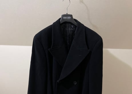 giorgio armani double chesterfield coat