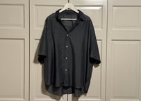 90s silk open collar shirt