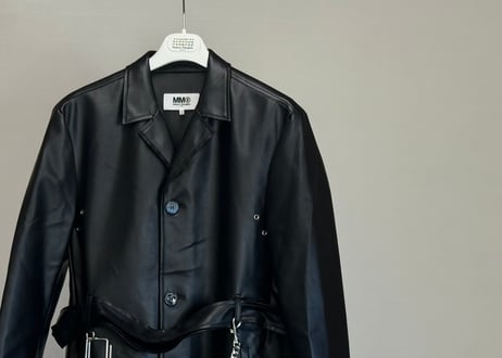 mm6 maison margiela 2022aw fake leather coat