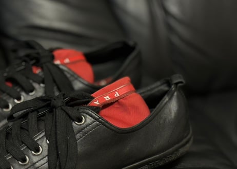 90-00s prada sports leather sneaker