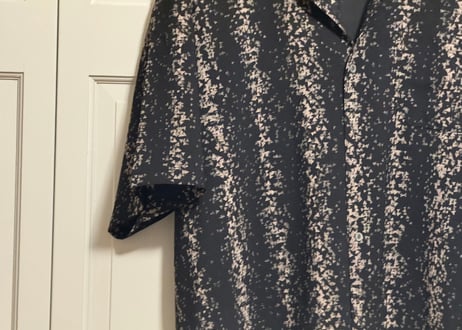 90s silk open collar shirt