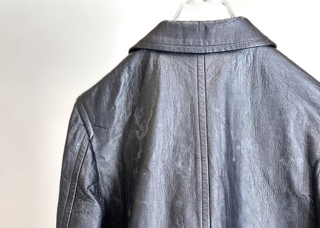 robe de chambre comme des garcons leather coat