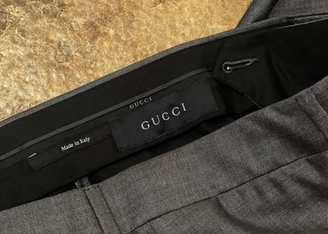 gucci silver trousers