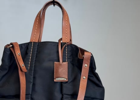 jilsander “本人期” leather logo bag