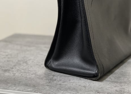 80s gucci large size bamboo leather bag