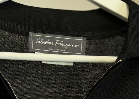 salvatore ferragamo half zip knit