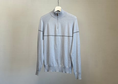 hermes half zip pure cashmere knit