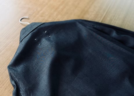 maison margiela leather denim shirt jacket dead stock