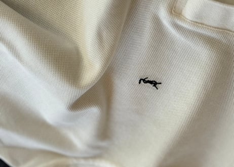 saint laurent logo henry neck tops