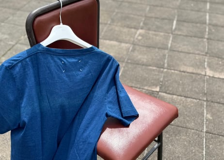 maison margiela fade navy blue tops