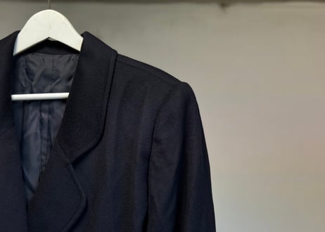 pure cashmere fur long coat dead stock