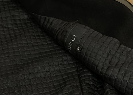 gucci leather switch long coat