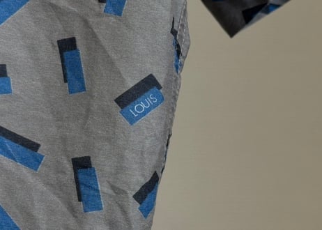 louis vuitton logo silk shirt